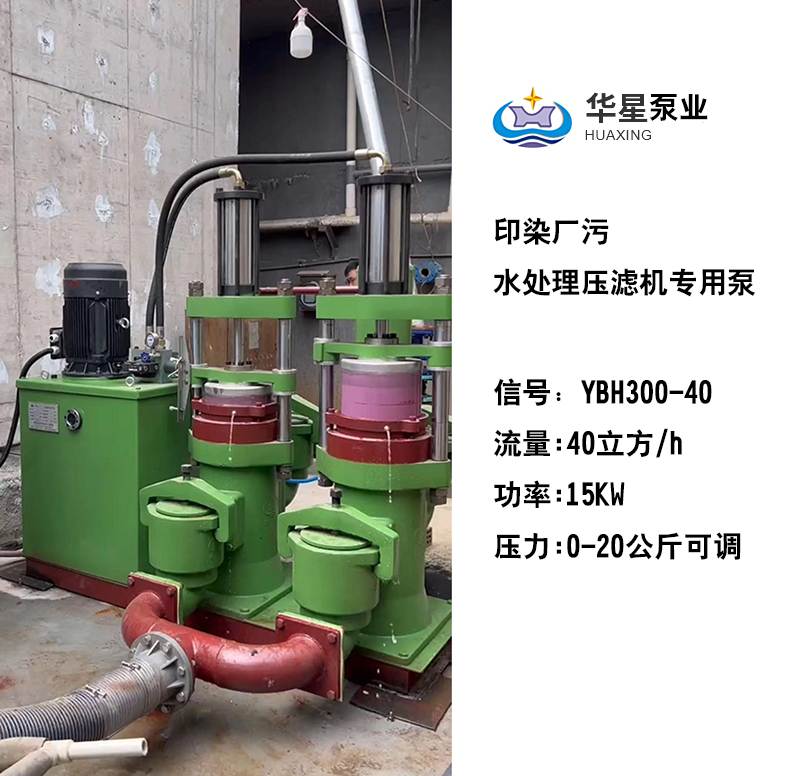 印染廠污水處理壓濾機入料節能泵